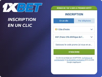 1xBet Inscription en Un Clic